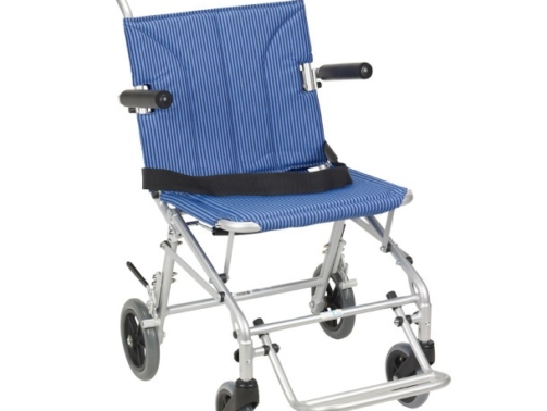 Super Light, Folding Transport Chair with Carry Bag and Flip-Back Arms